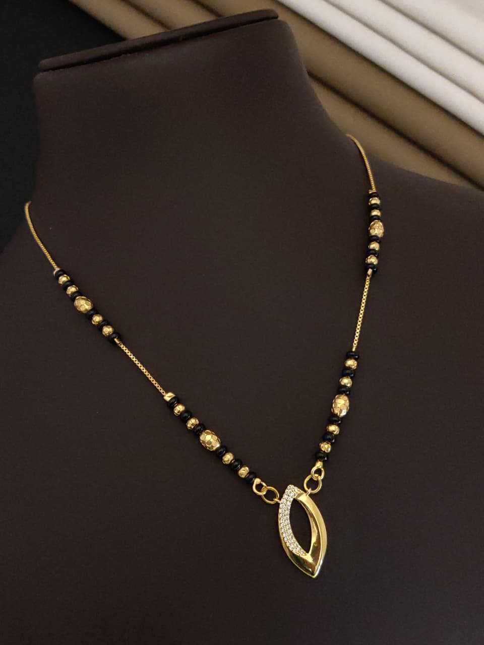 Fine Mangalsutra with Stone Pendant Options