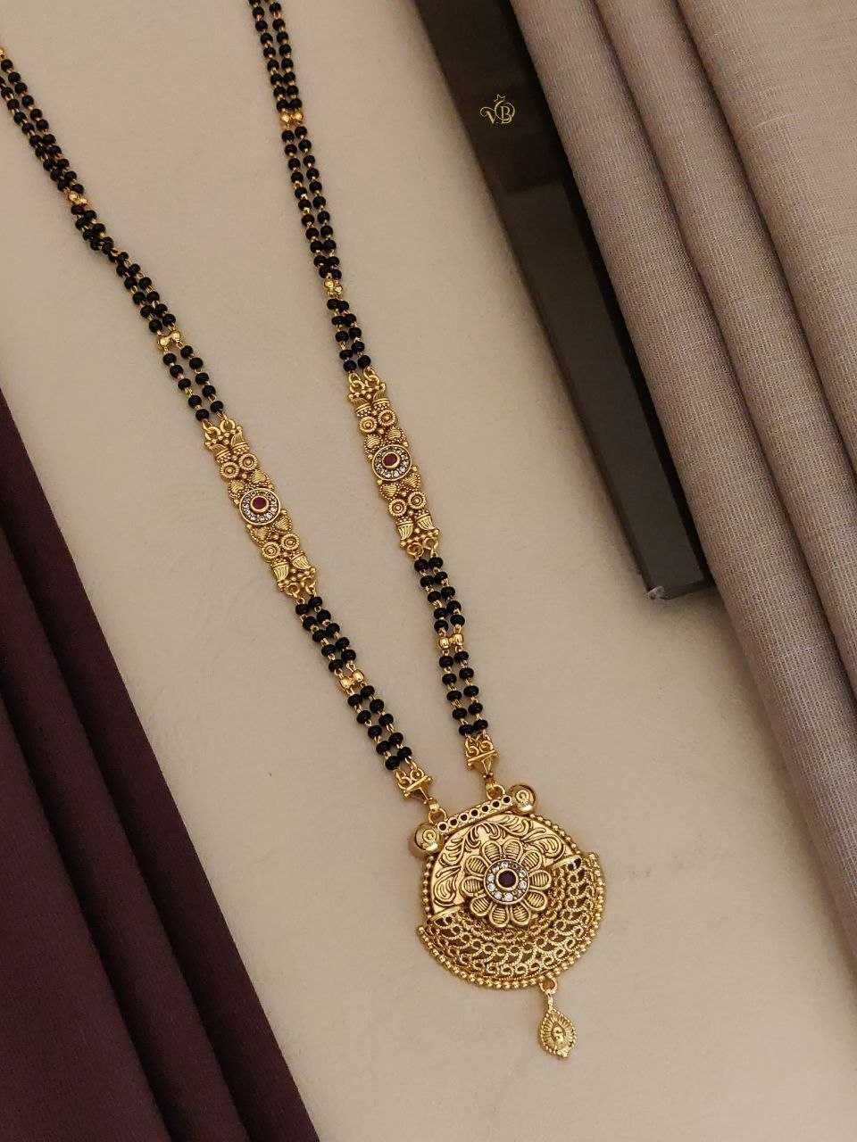 Floral Filigree Pendant Long Mangalsutra