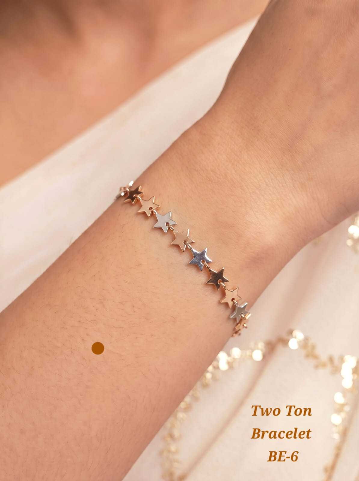 Floral Link Bracelet in Dual Finish