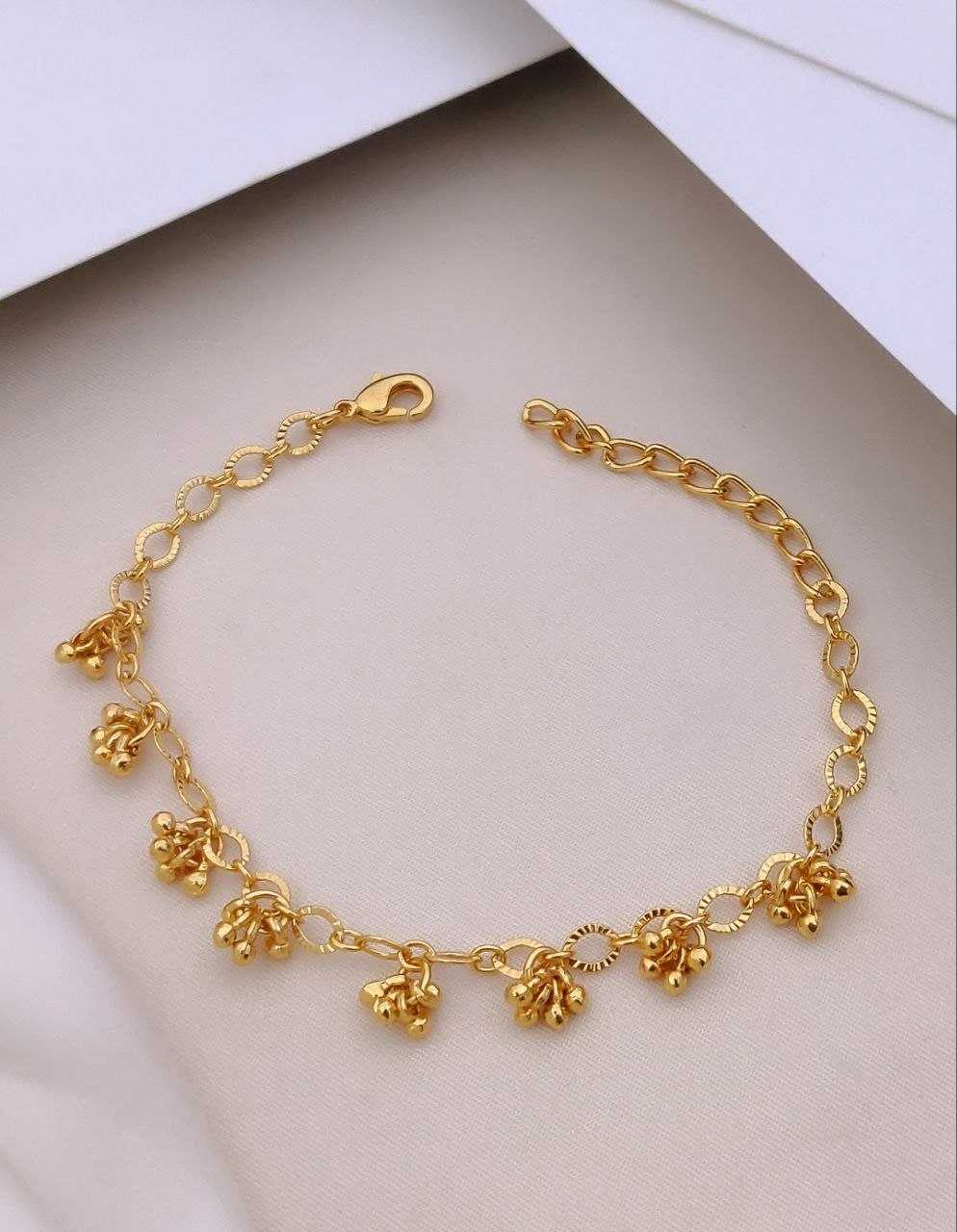 Gold Chain Bracelet with Ghungroo Drops