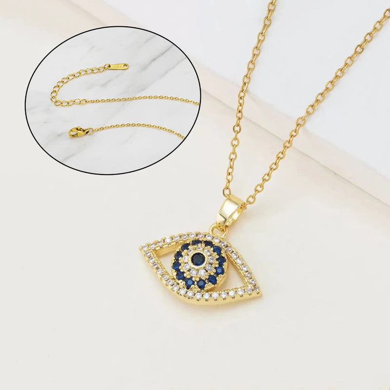 Side view of the pendant with a close-up of the extender chain
