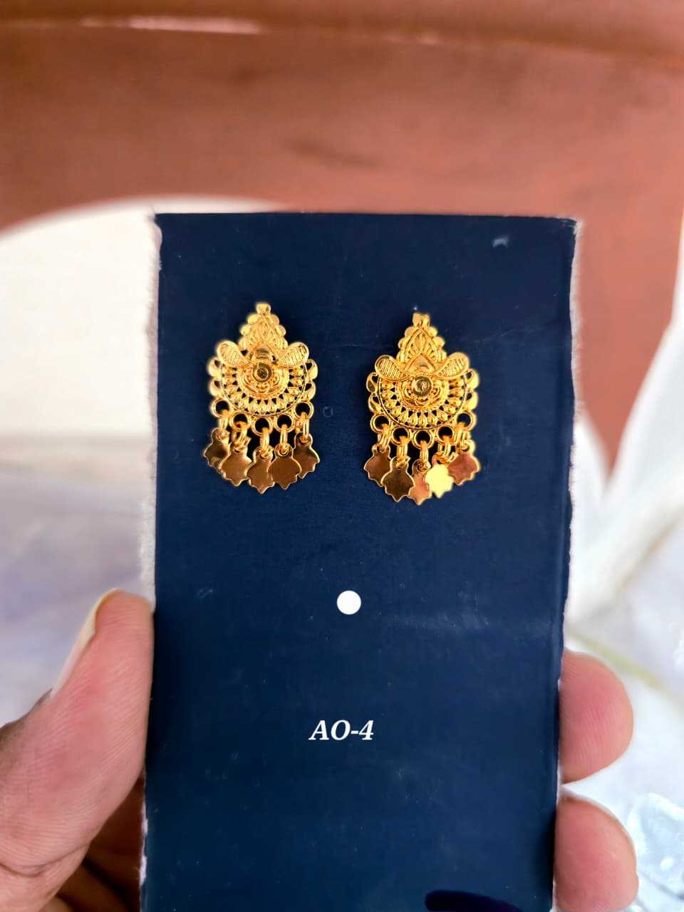 Gold Plated Traditional Drop Earrings