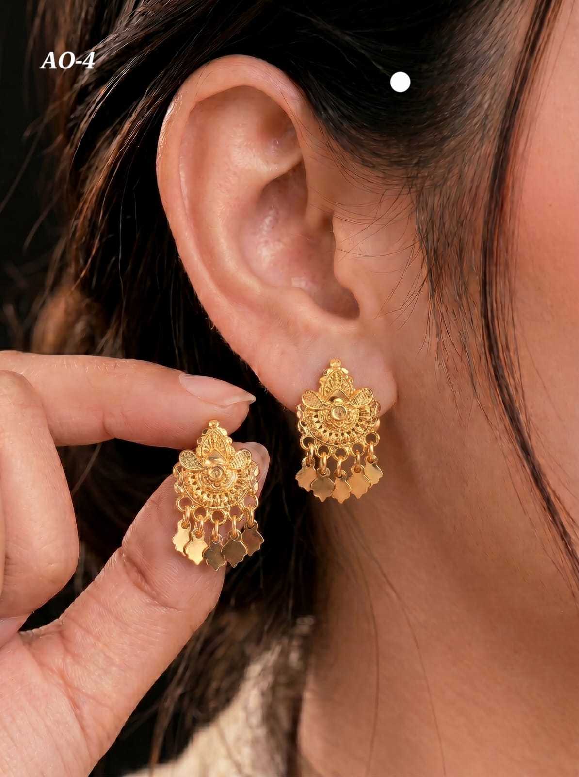 Gold Plated Traditional Drop Earrings