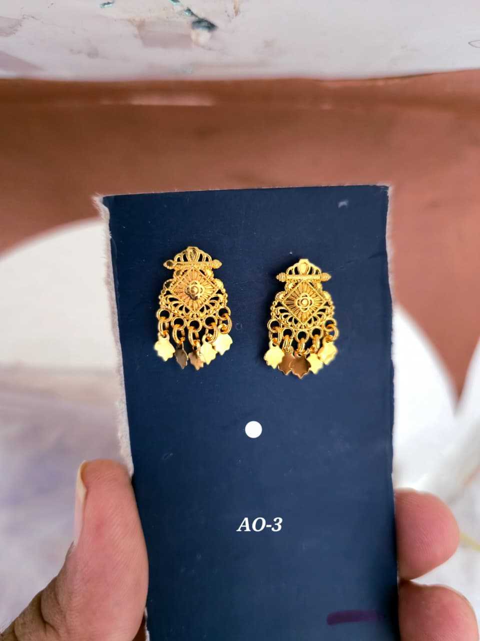 Gold Plated Traditional Drop Earrings