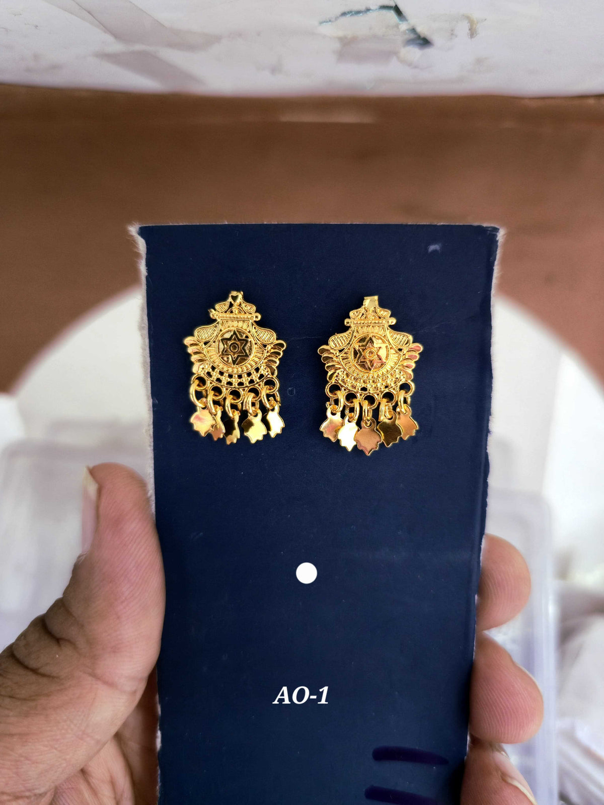 Gold Plated Traditional Drop Earrings