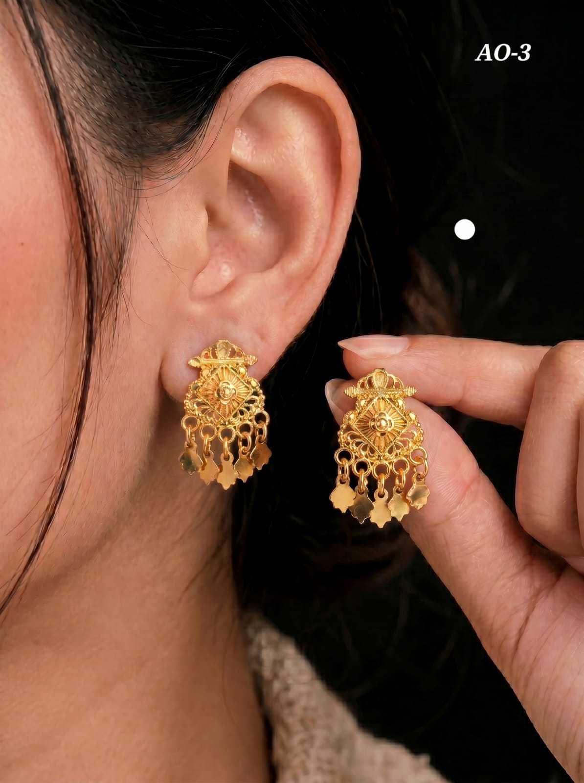 Gold Plated Traditional Drop Earrings