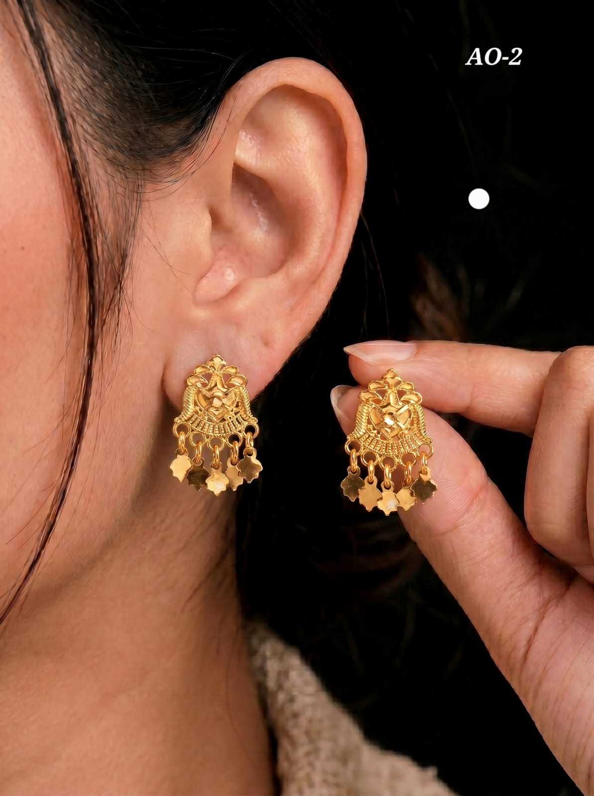 Gold Plated Traditional Drop Earrings