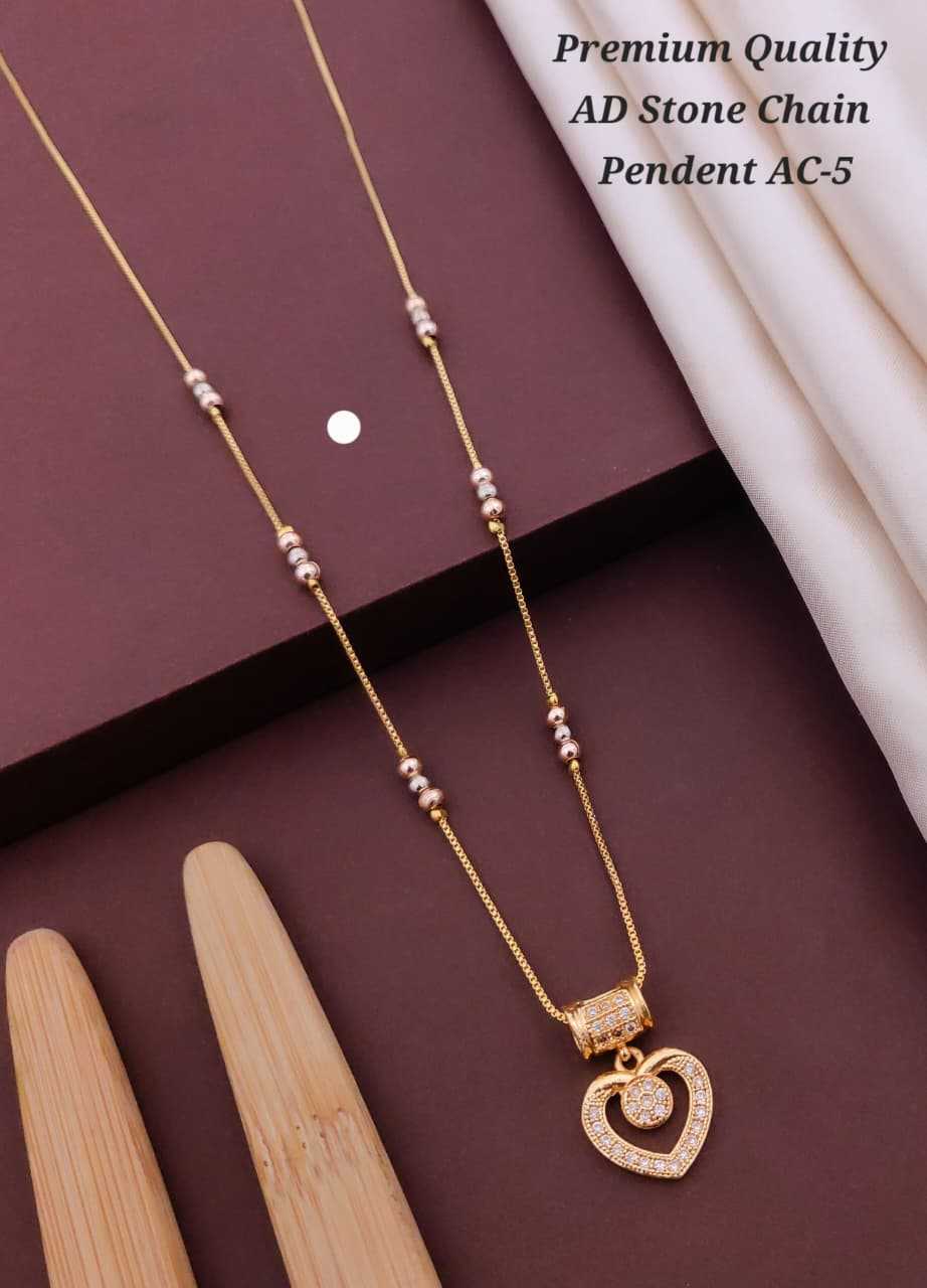 Heart Love Pendant Chain with Bead Stations