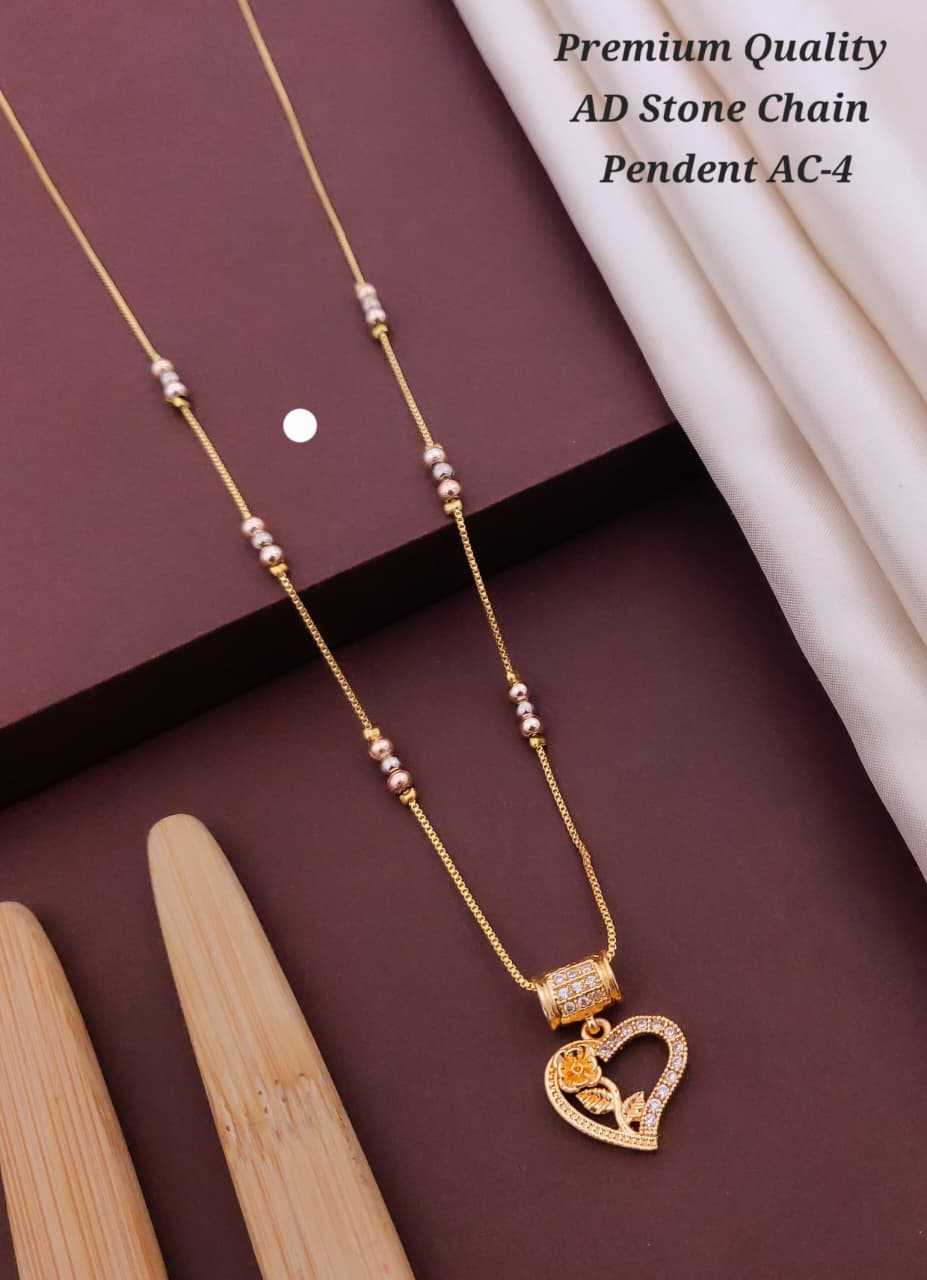 Heart Love Pendant Chain with Bead Stations