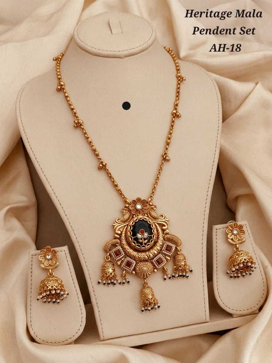 Heritage Mala Pendant Set with Jhumkas