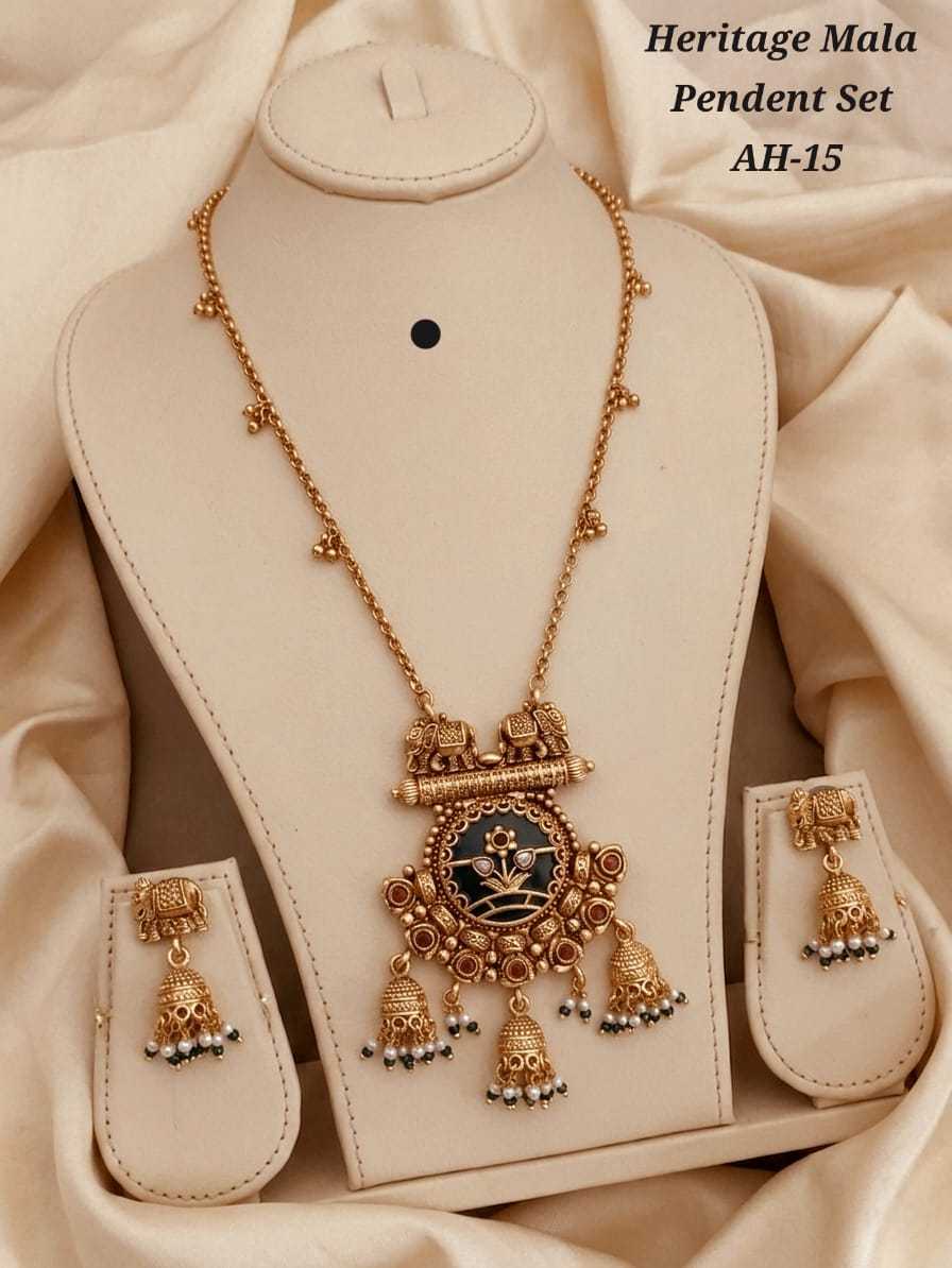 Heritage Mala Pendant Set with Jhumkas