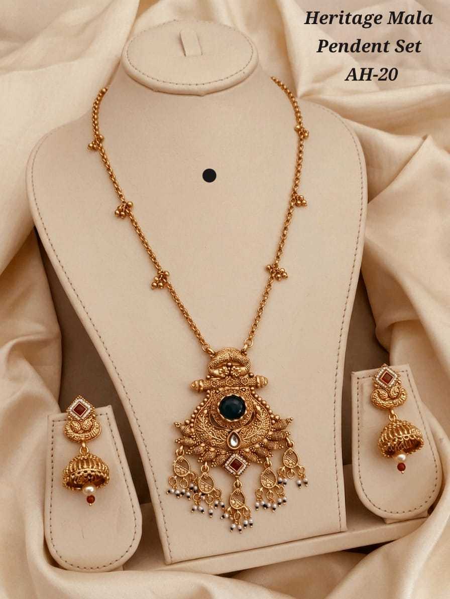 Heritage Mala Pendant Set with Jhumkas