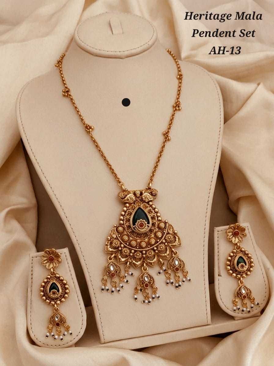 Heritage Mala Pendant Set with Jhumkas