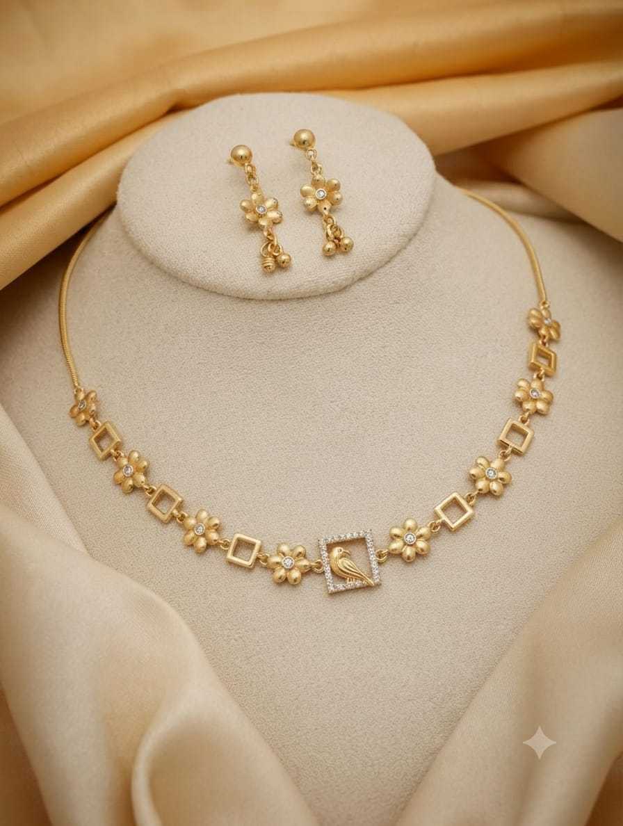 Hexagonal Cubic Zirconia Necklace & Drop Earrings