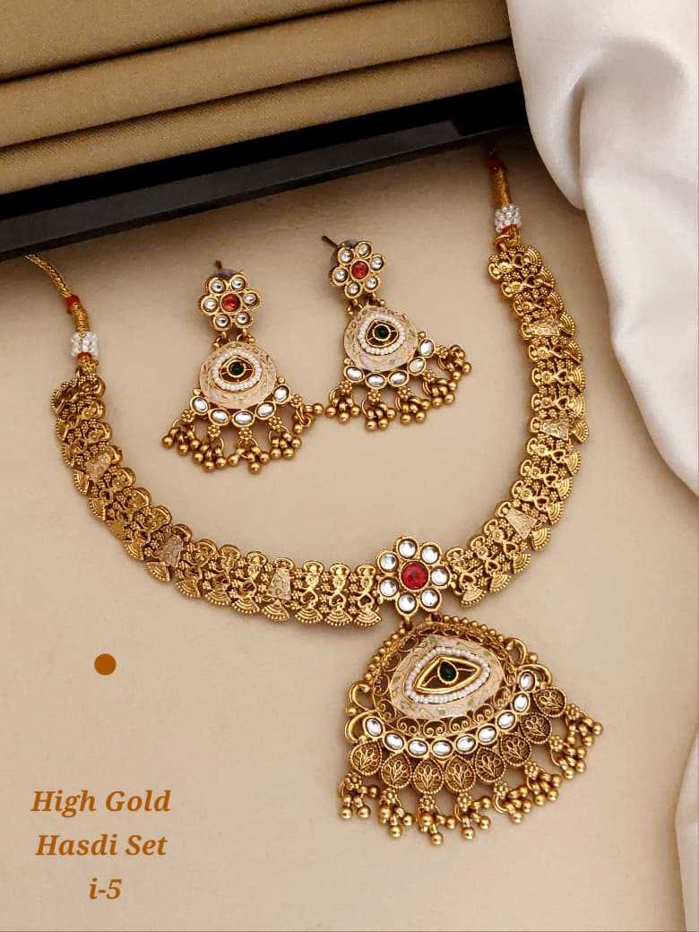 High Gold Festive Hasdi Collar Set