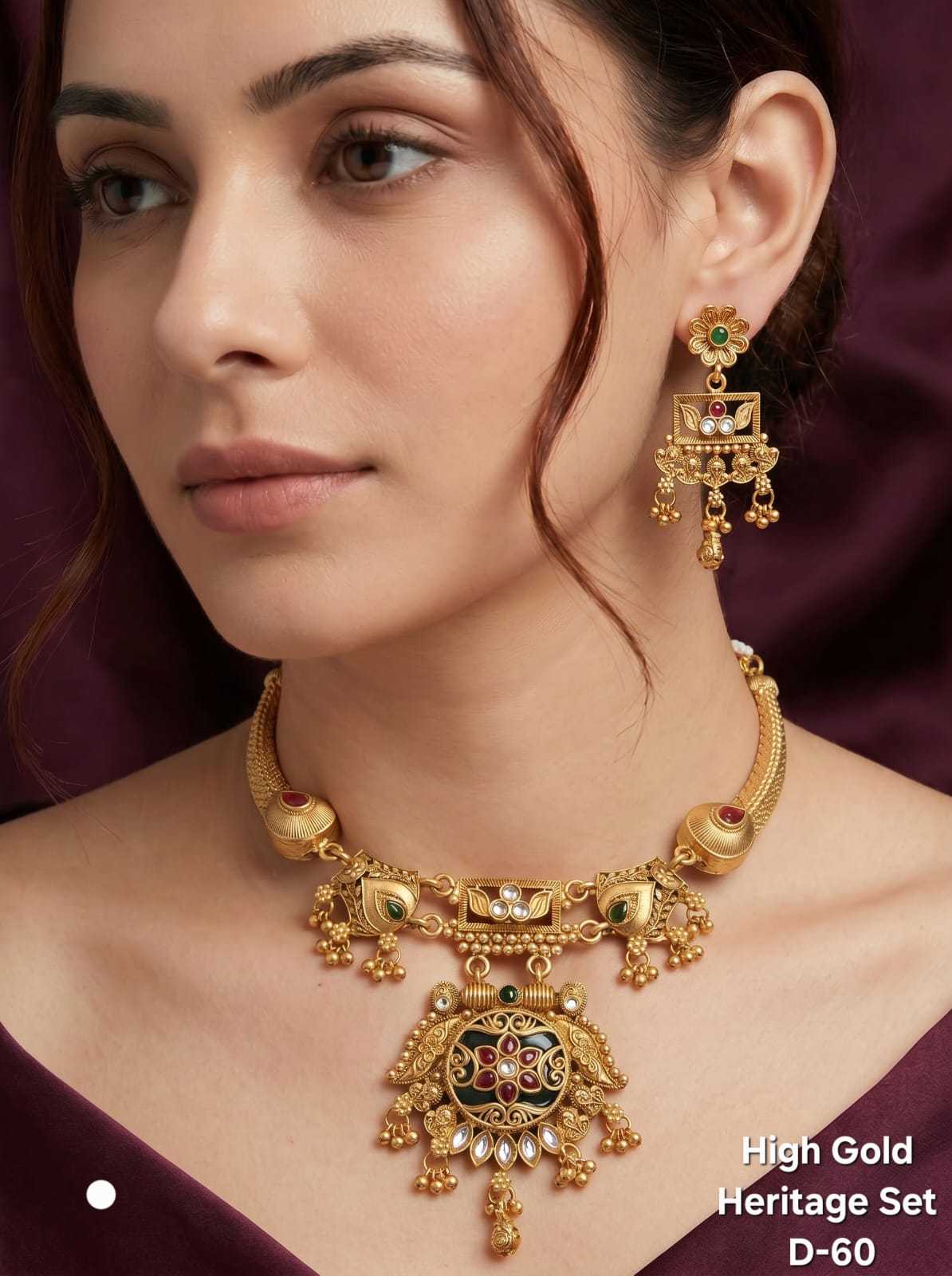 High Gold Heritage Statement Necklace Set