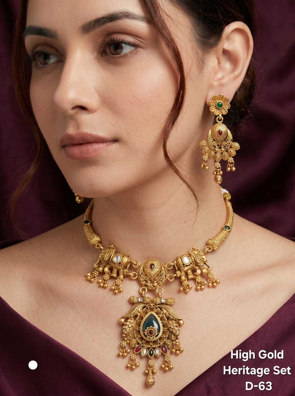 High Gold Heritage Statement Necklace Set