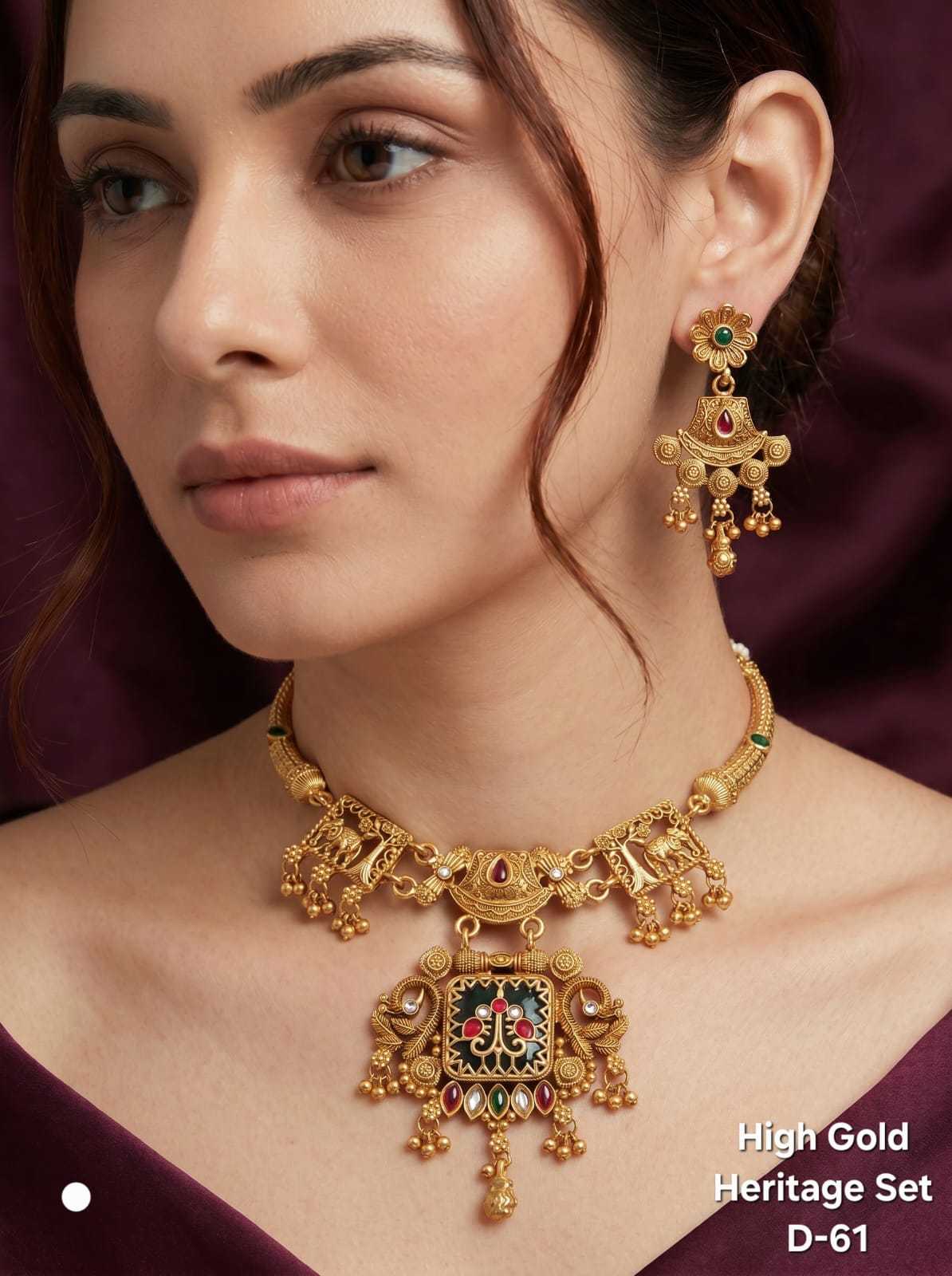 High Gold Heritage Statement Necklace Set