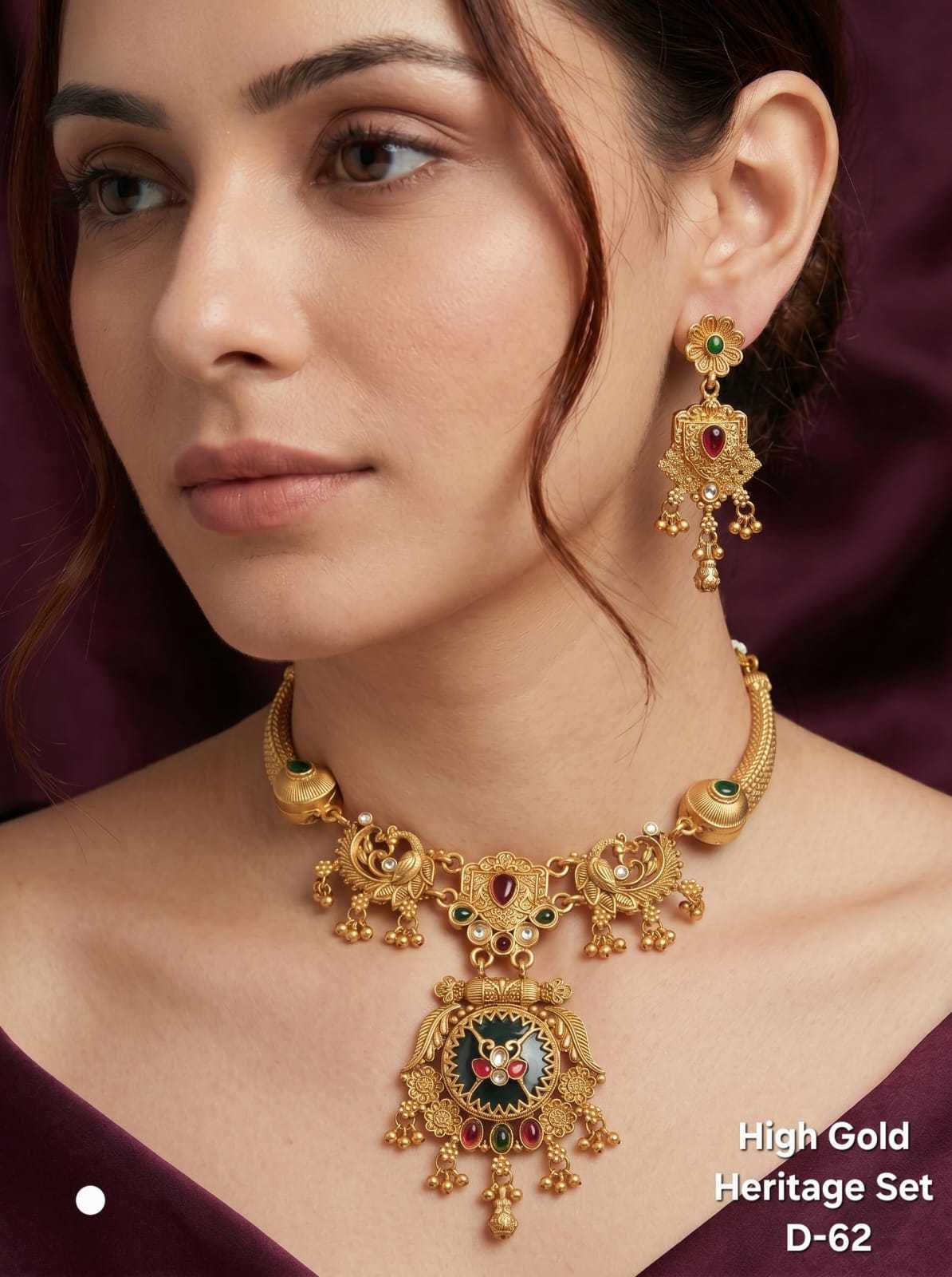 High Gold Heritage Statement Necklace Set