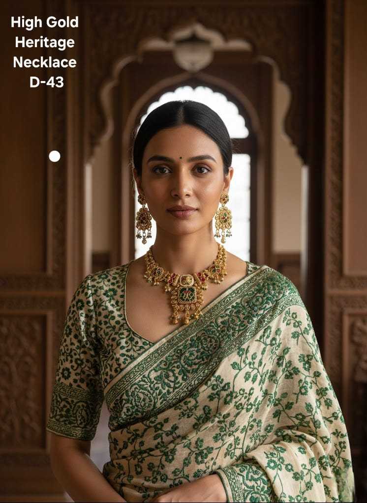 High Gold Rajvadi Choker & Earring Set