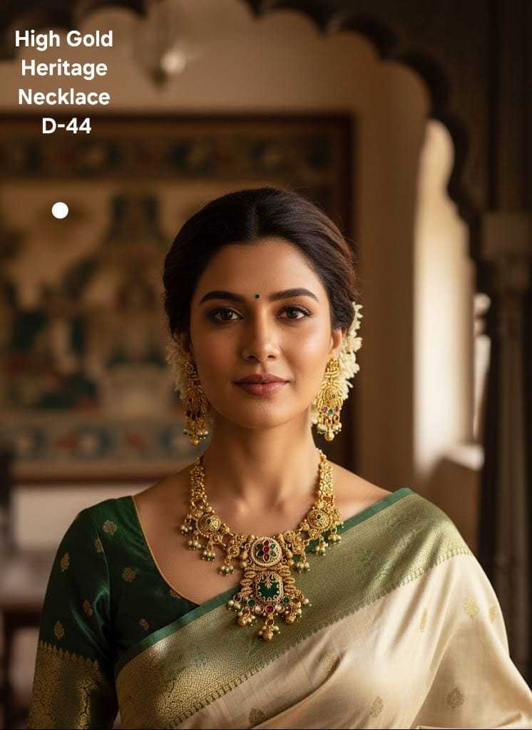 High Gold Rajvadi Choker & Earring Set