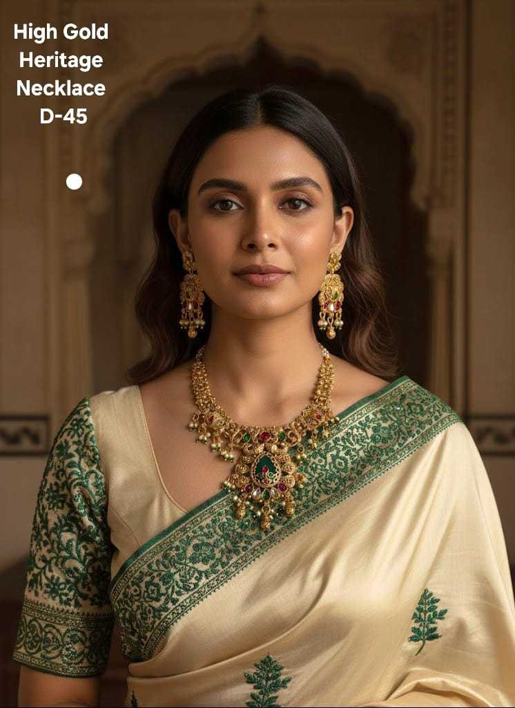 High Gold Rajvadi Choker & Earring Set