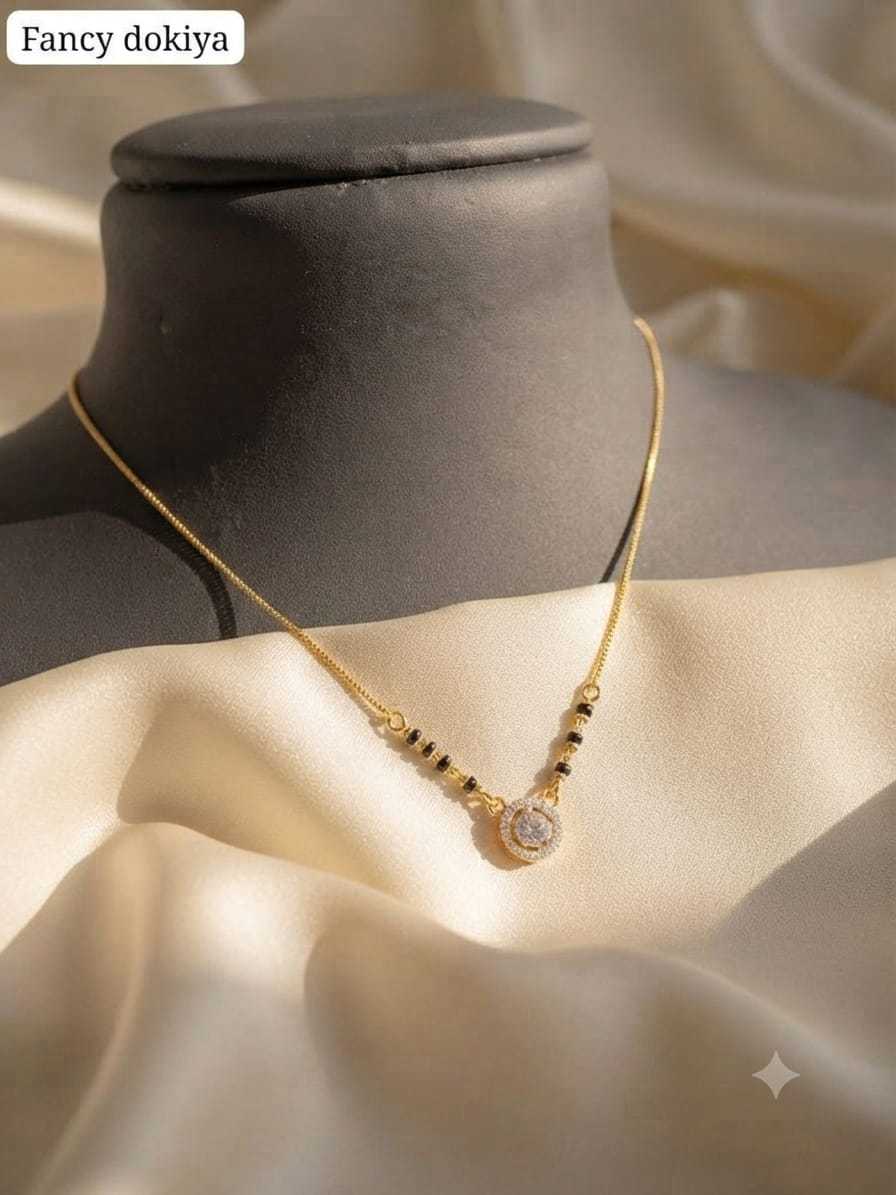 Infinity Pendant Mangalsutra with Pear Stone Drop