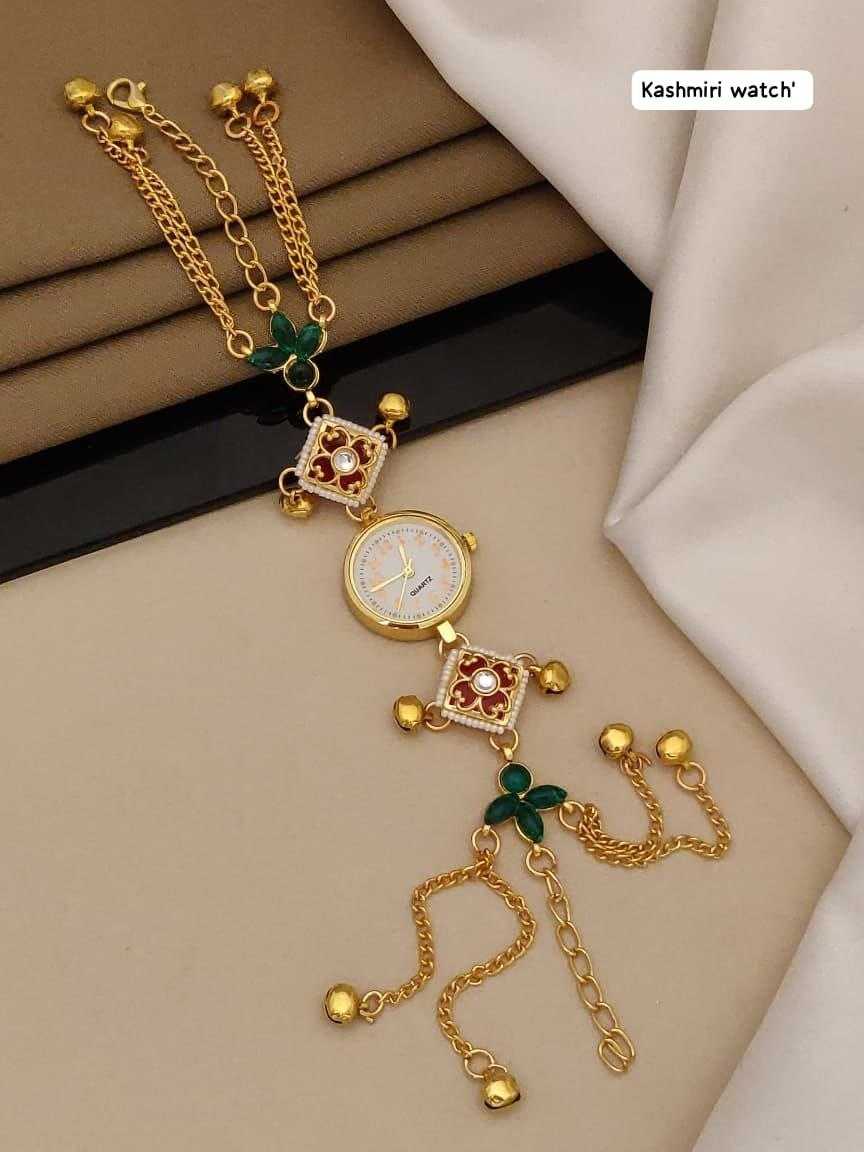 Kashmiri Bracelet Watch with Ghungroo Charms