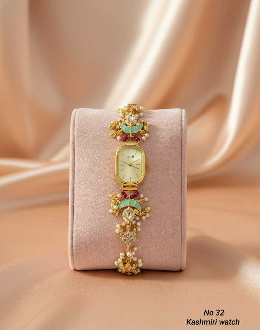 Kashmiri Inspired Watch with Enamel Detail