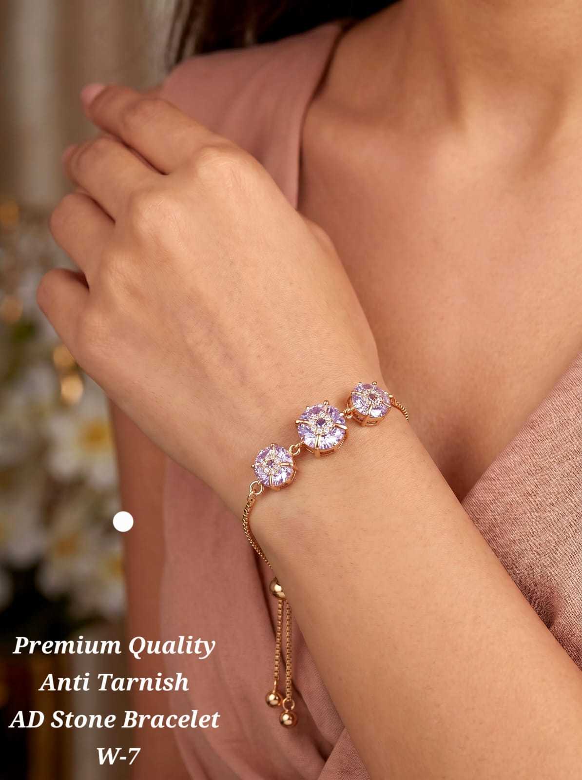 Lavender Crystal Bracelet with Butterfly Motifs