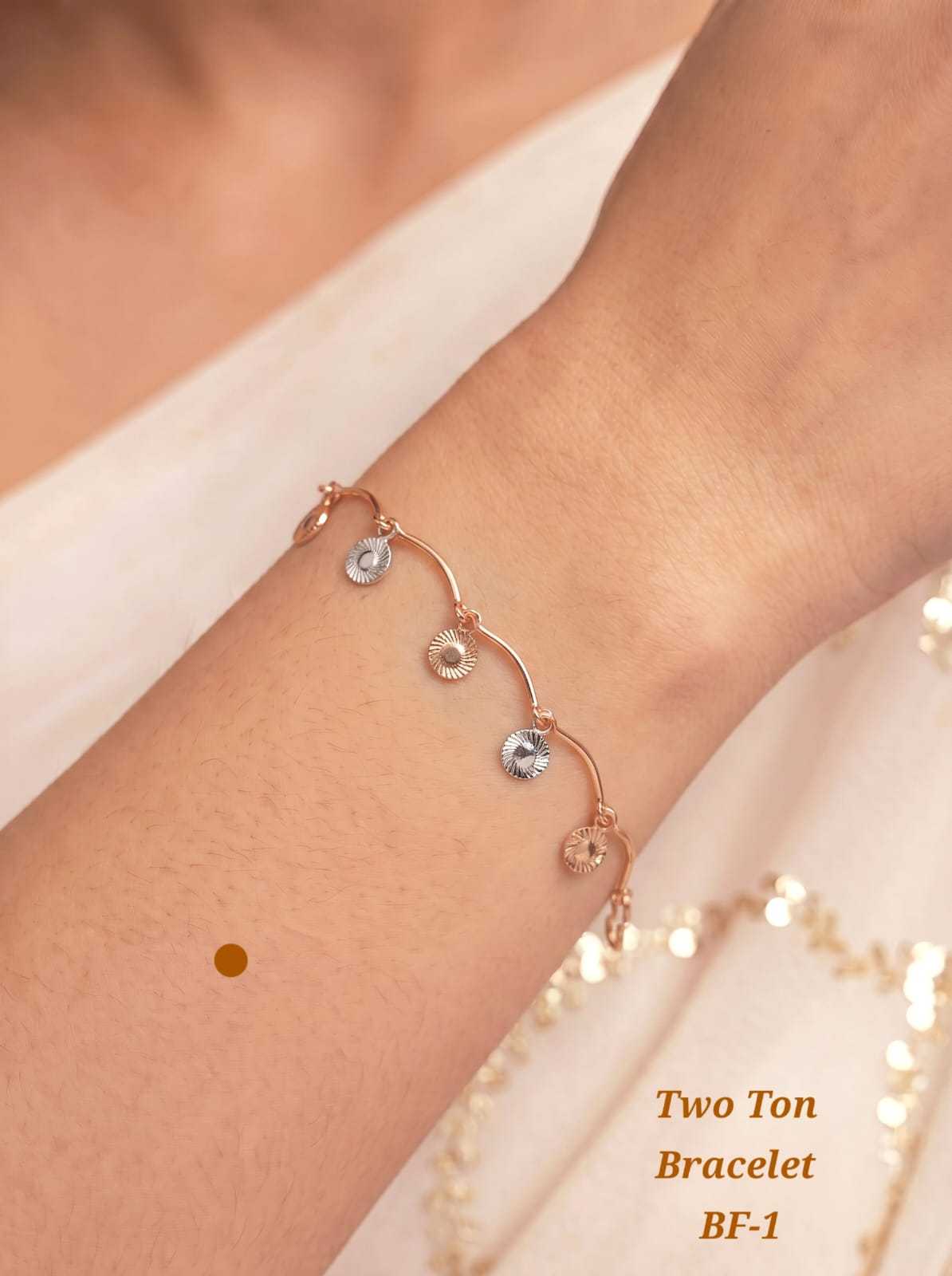 Leaf Charm Bracelet with Dual Finish Chain
