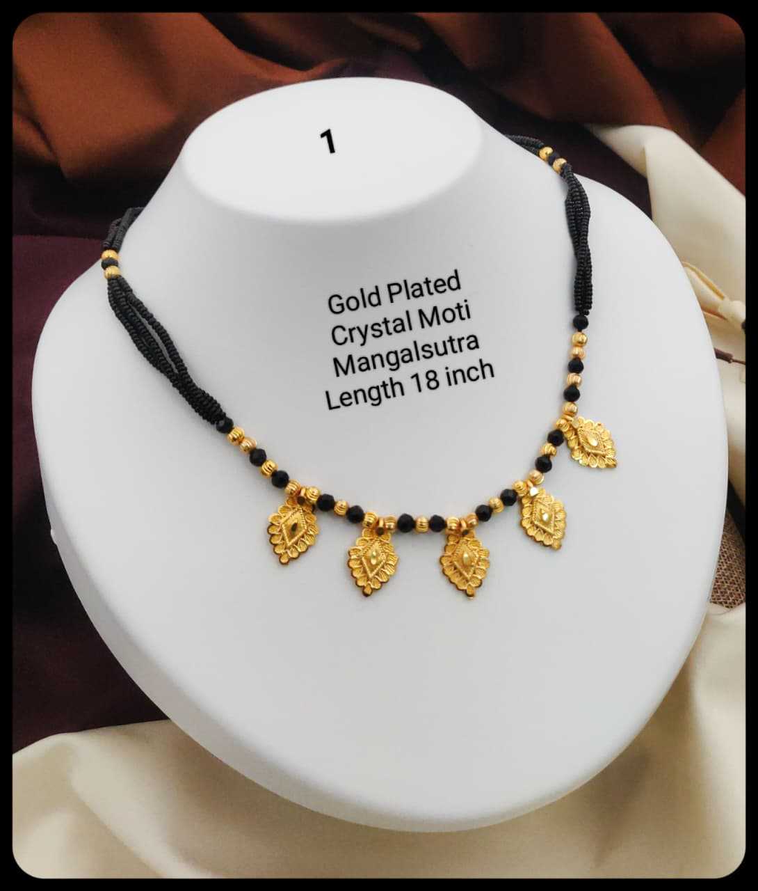 Long Mangalsutra Set with Stone Fringe Pendant