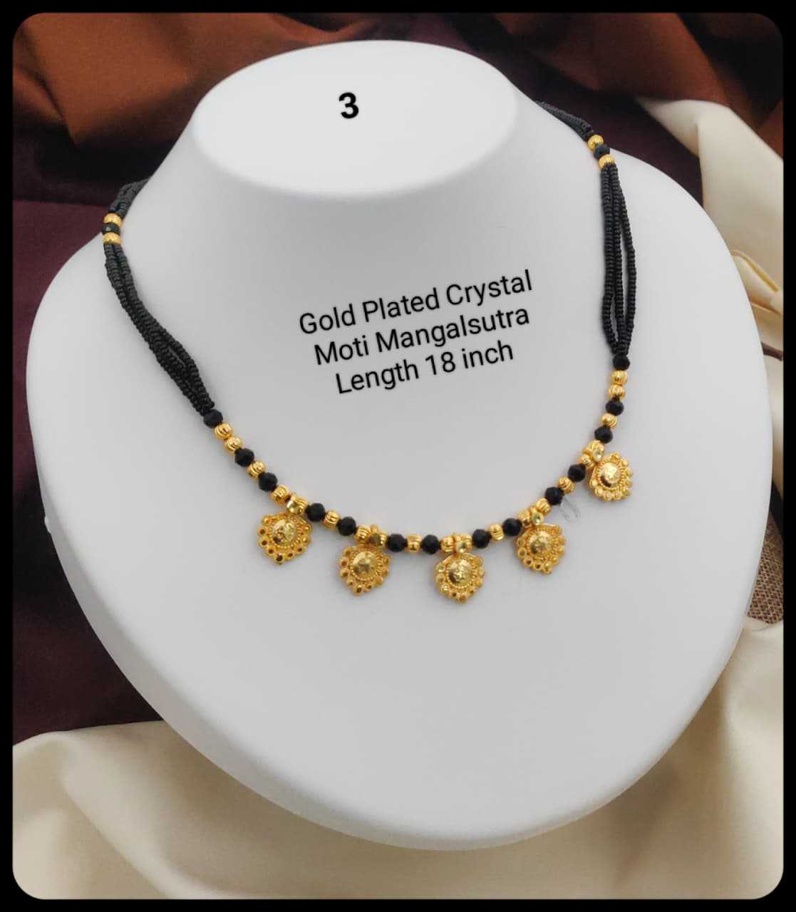 Long Mangalsutra Set with Stone Fringe Pendant