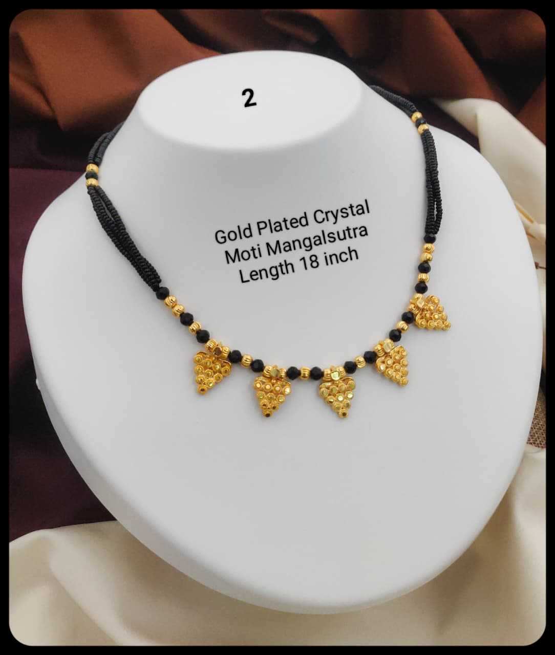 Long Mangalsutra Set with Stone Fringe Pendant