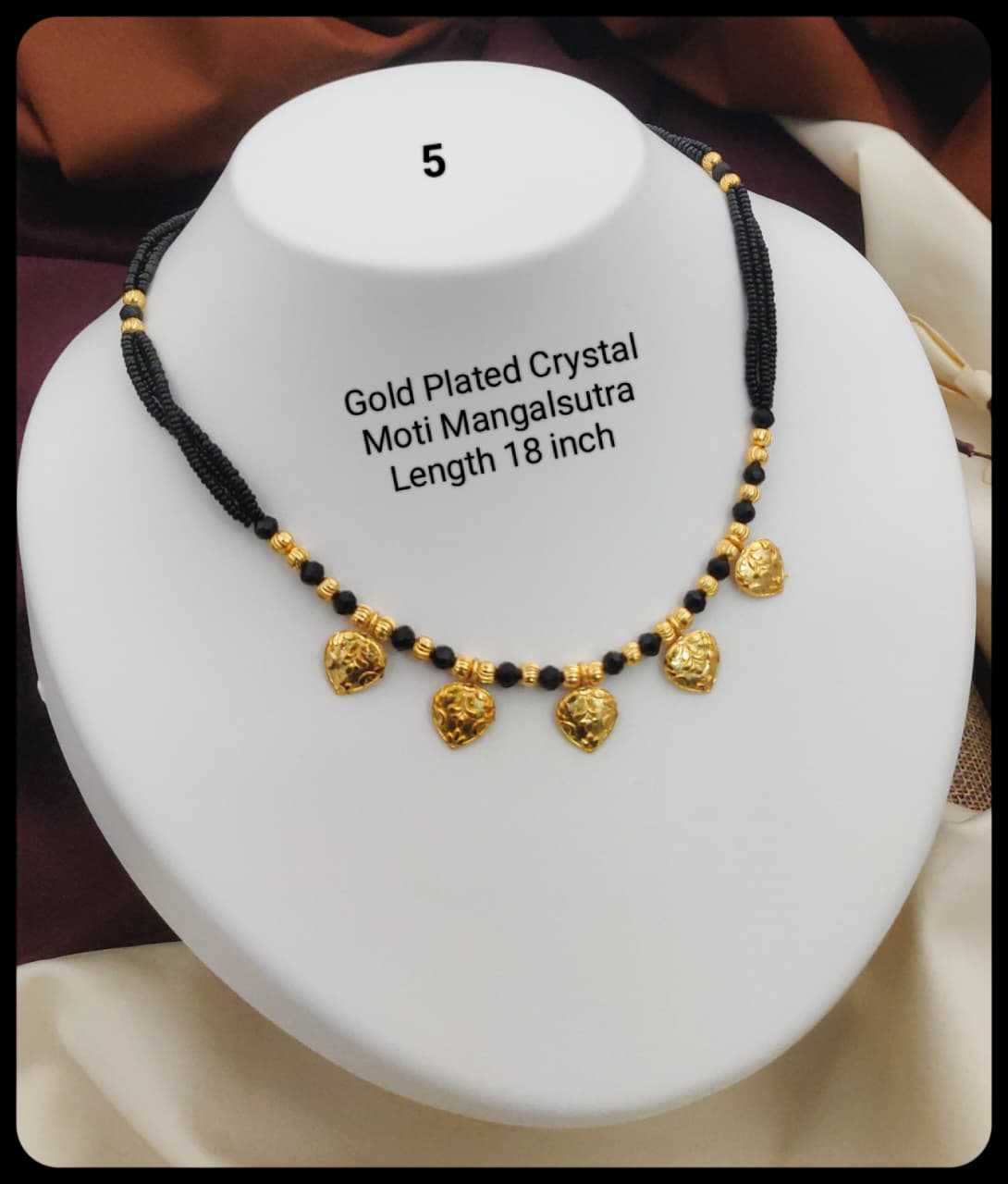 Long Mangalsutra Set with Stone Fringe Pendant