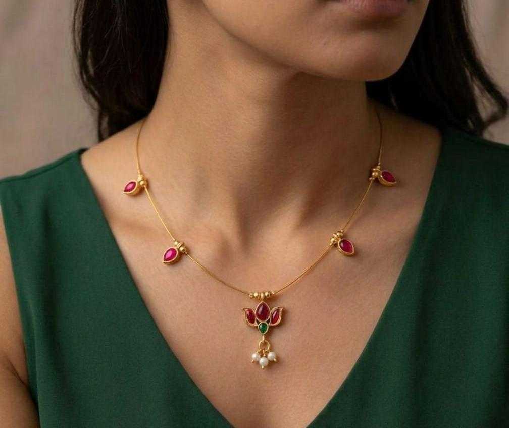 Lotus Blossom Pendant on Fine Chain