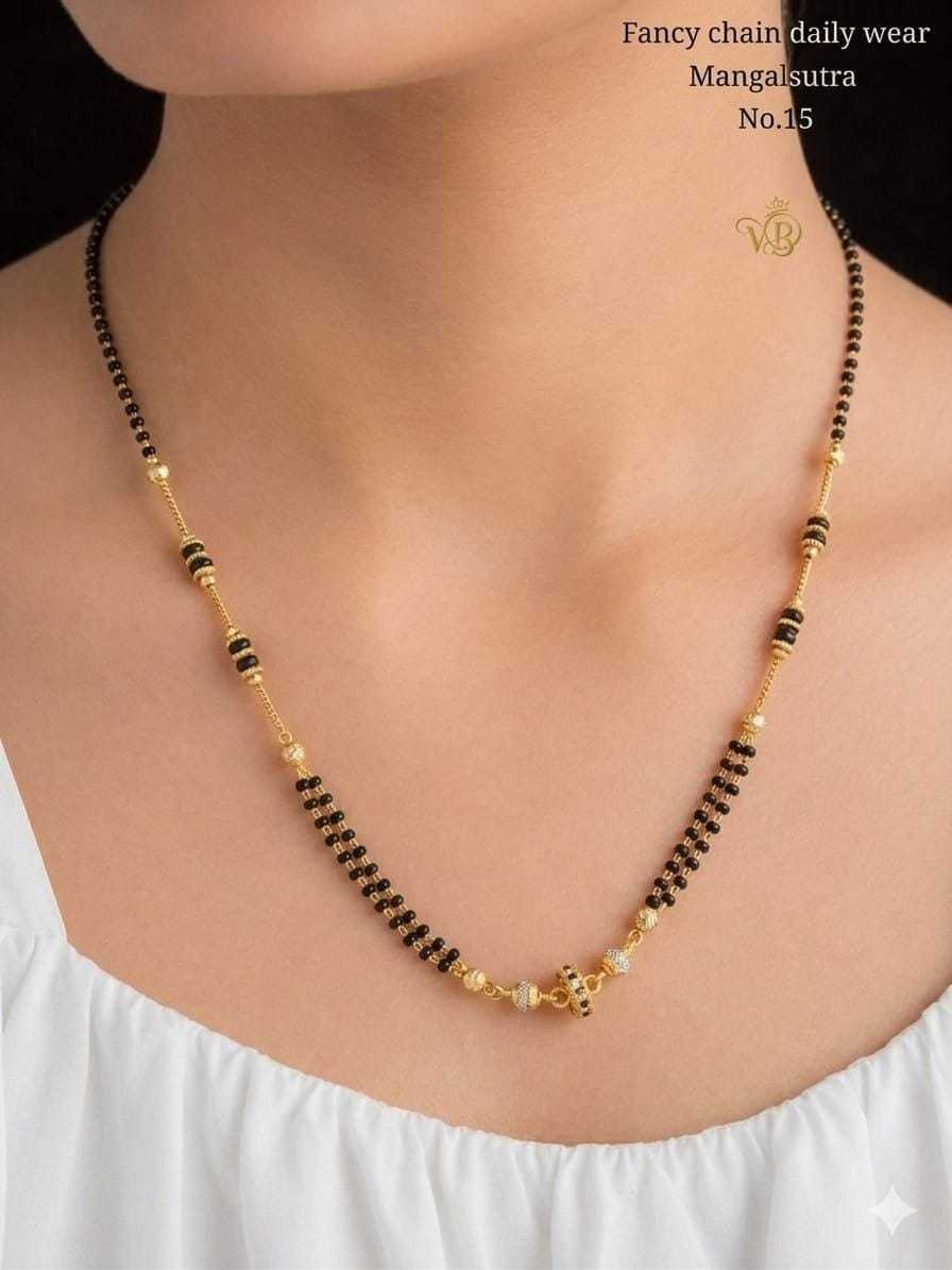 Mangalsutra with Crystal-Studded Gold Stations