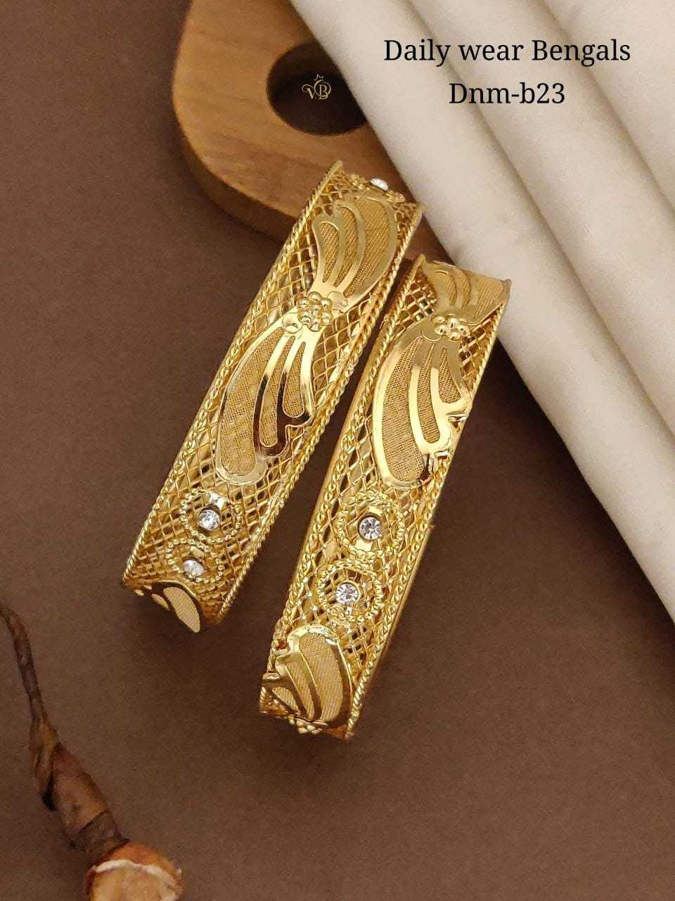 Mesh Pattern Daily Wear Bangles with Floral Motifs