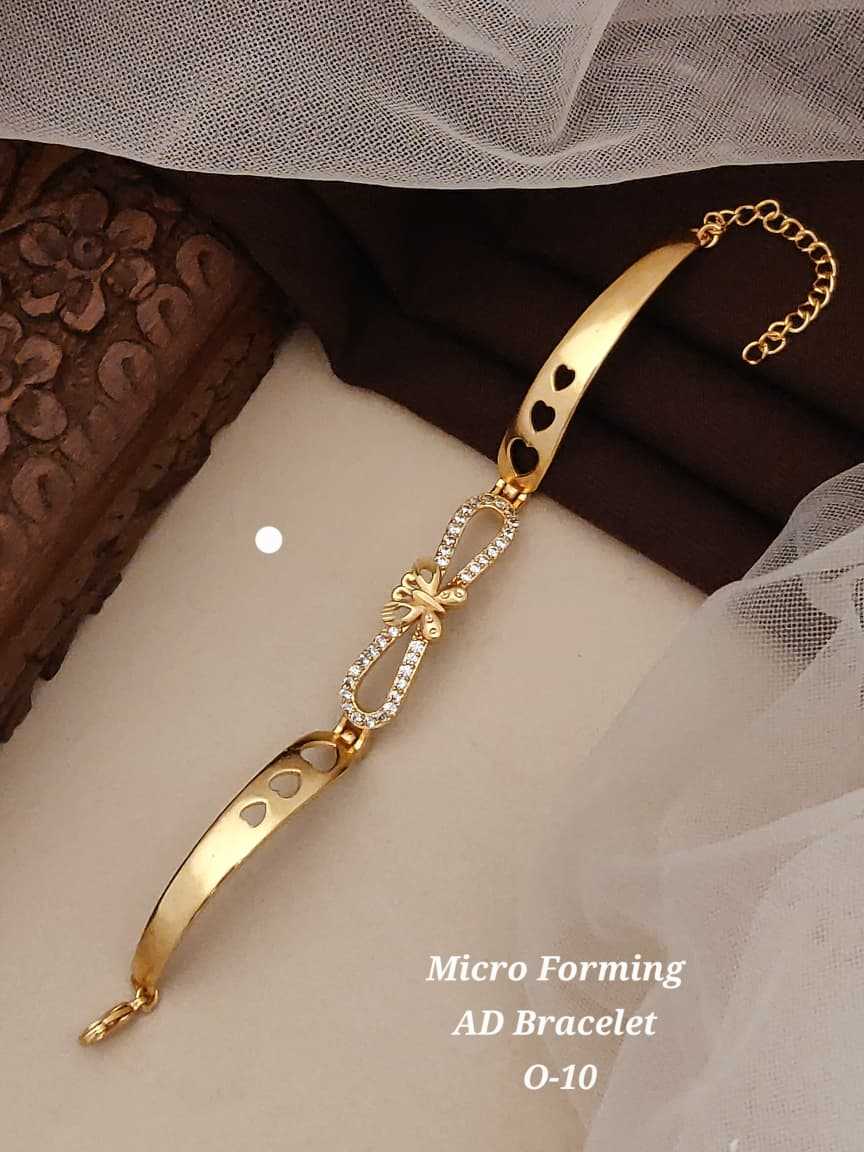 Micro Forming AD Bracelet in Gold Finish