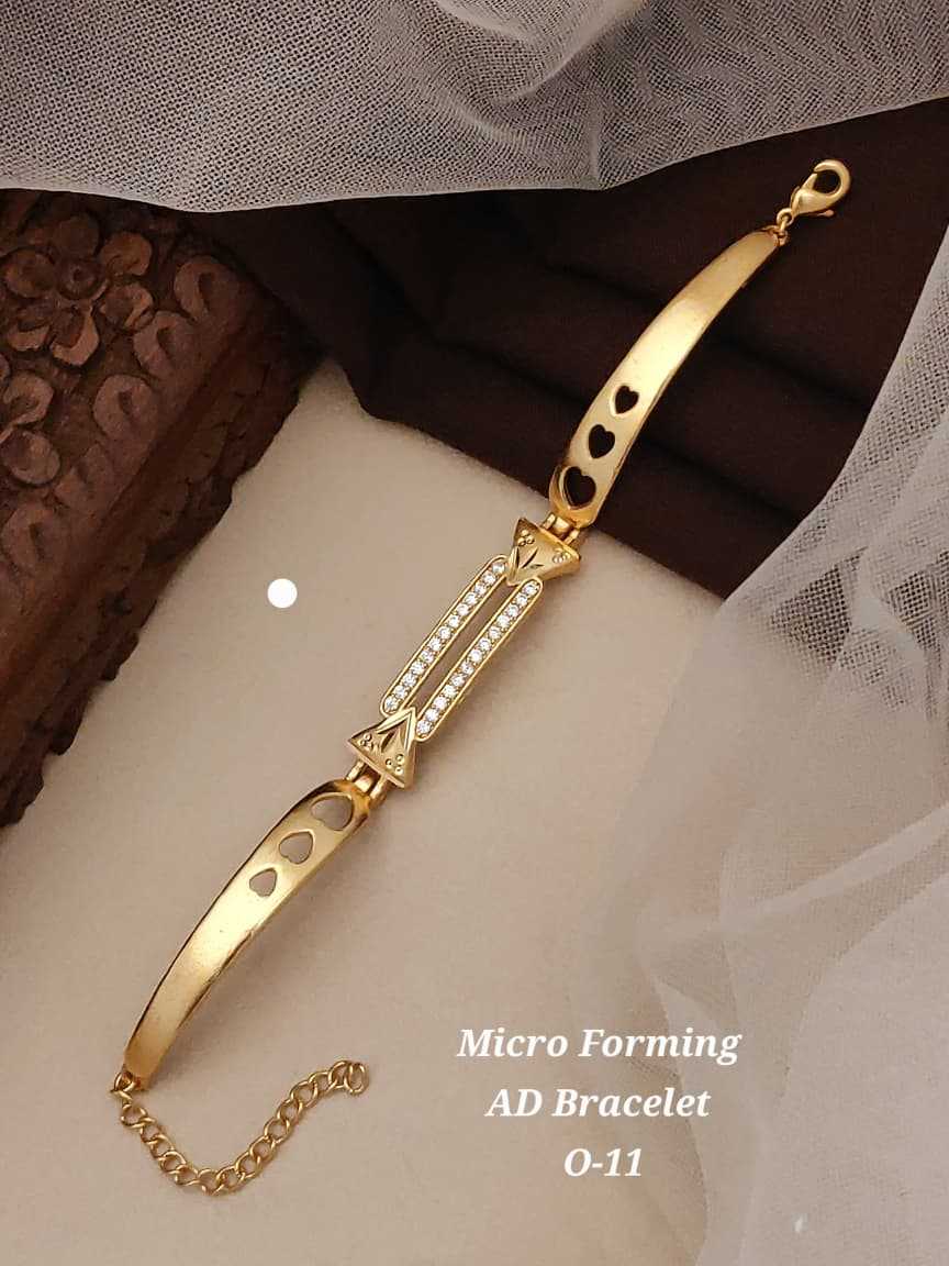 Micro Forming AD Bracelet in Gold Finish