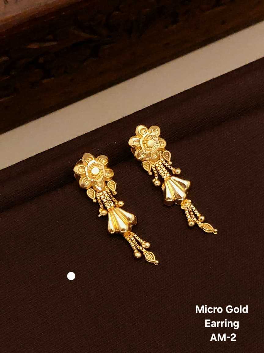 Micro Gold Daily Wear Drop Earrings