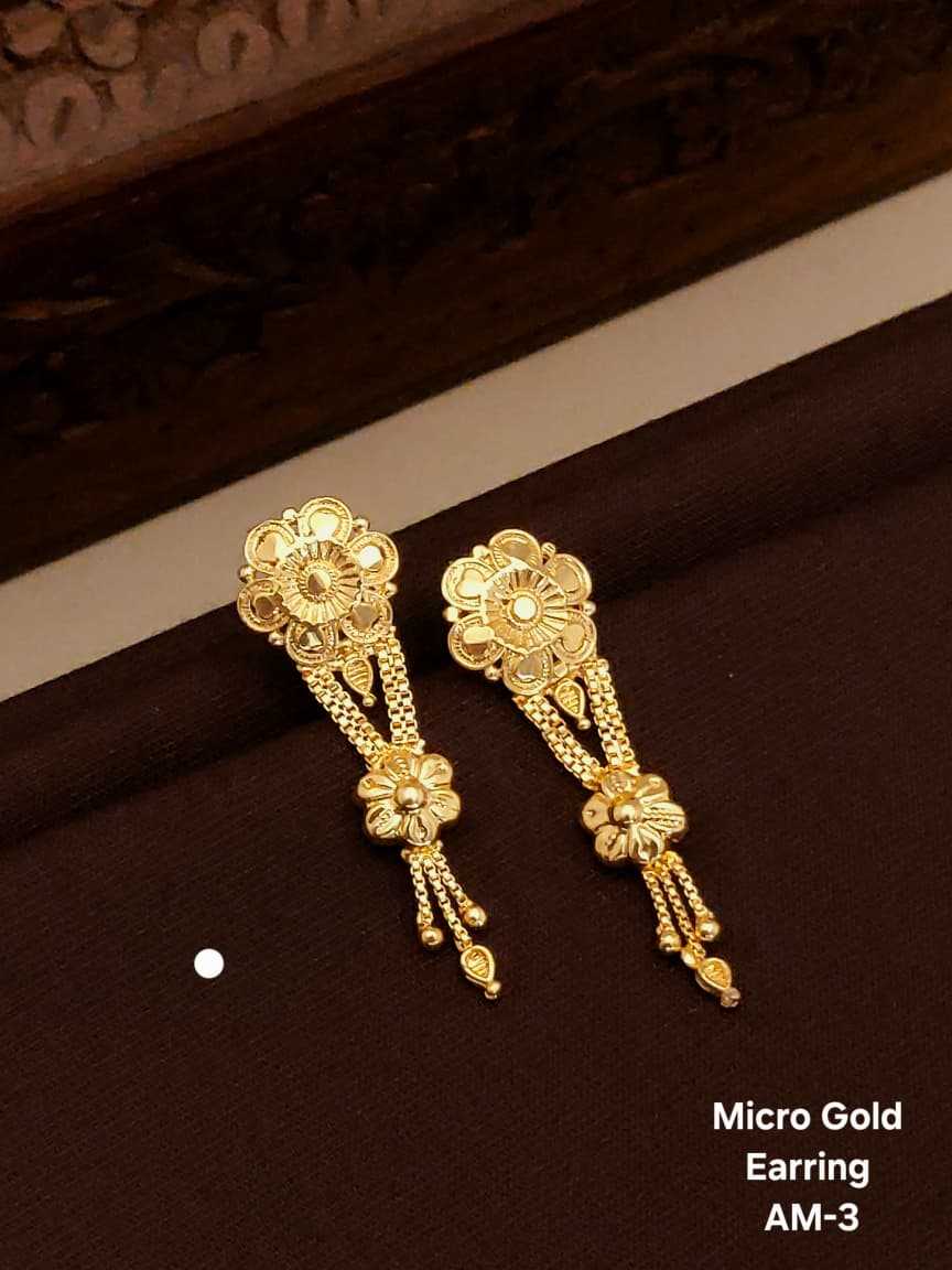 Micro Gold Daily Wear Drop Earrings
