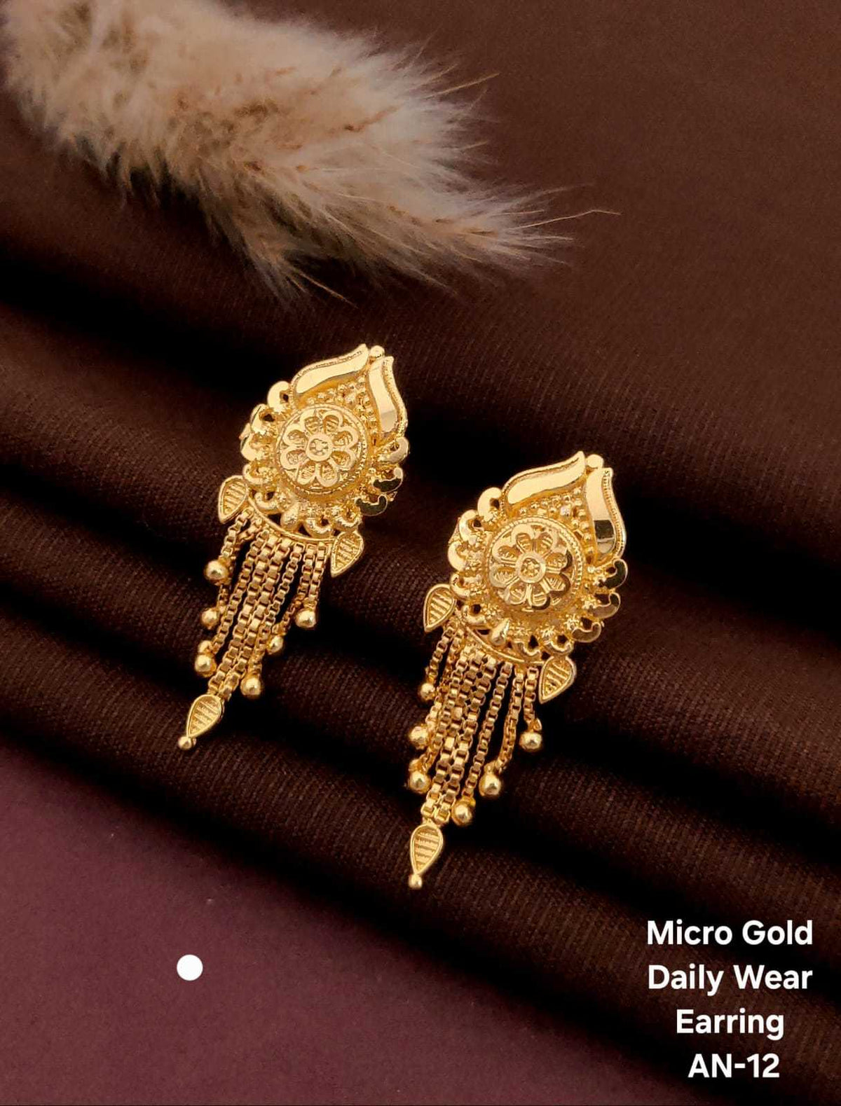 Micro Gold Traditional Drop Earrings