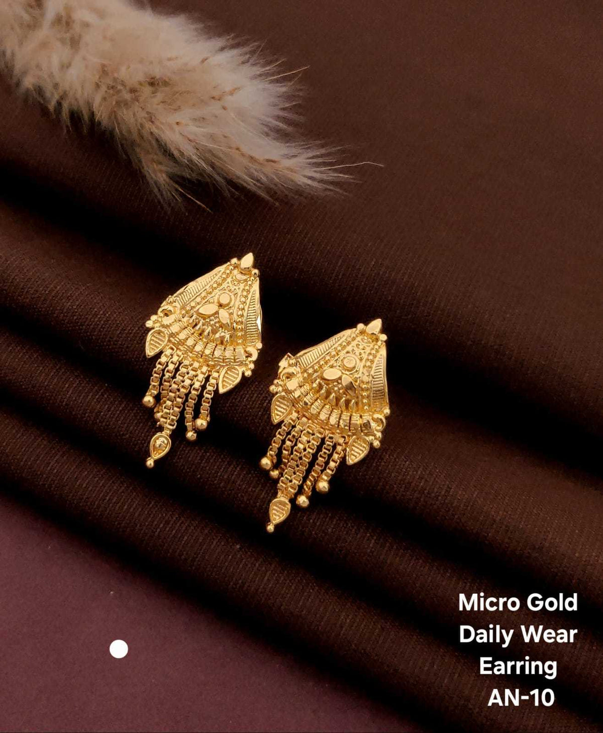 Micro Gold Traditional Drop Earrings