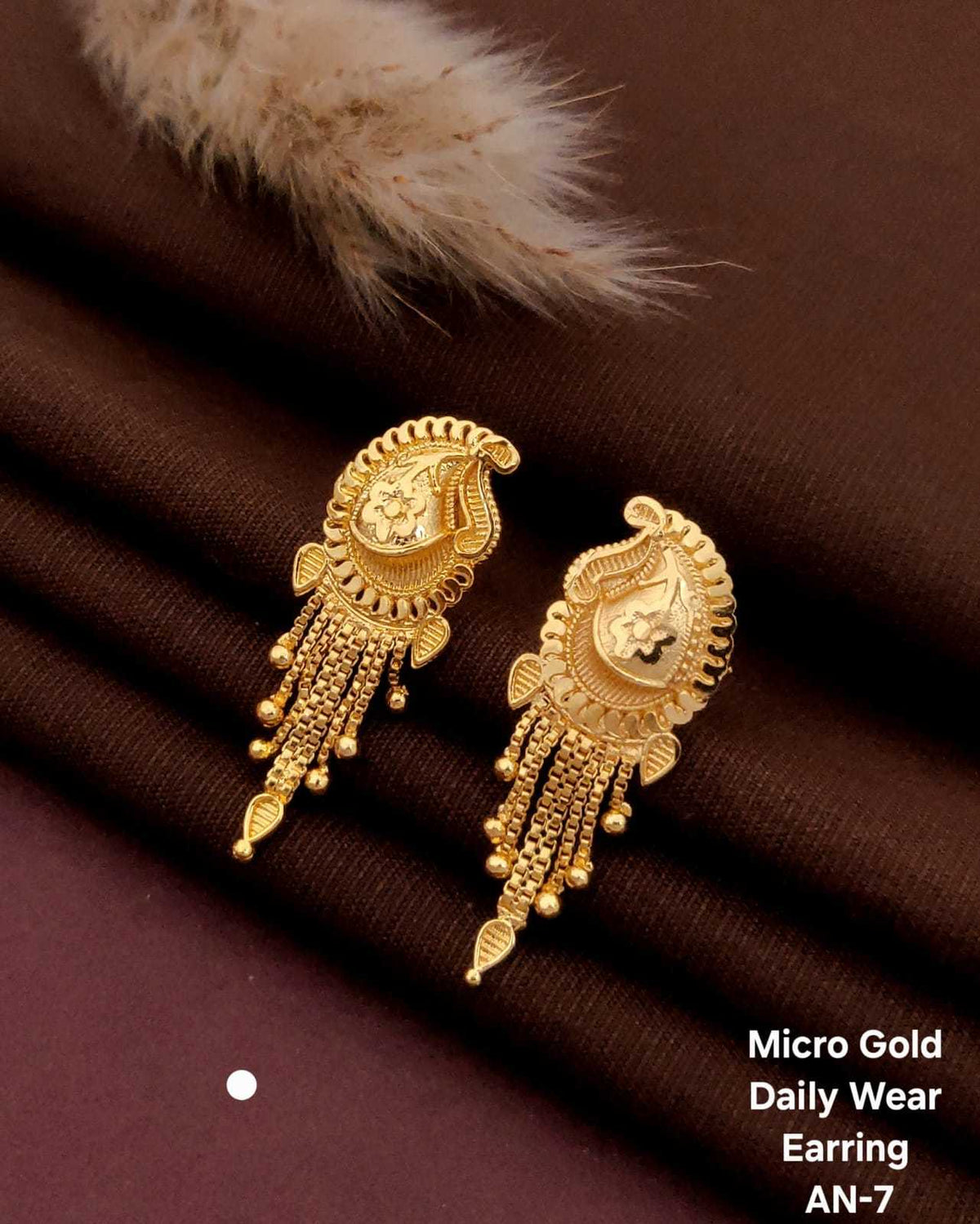 Micro Gold Traditional Drop Earrings