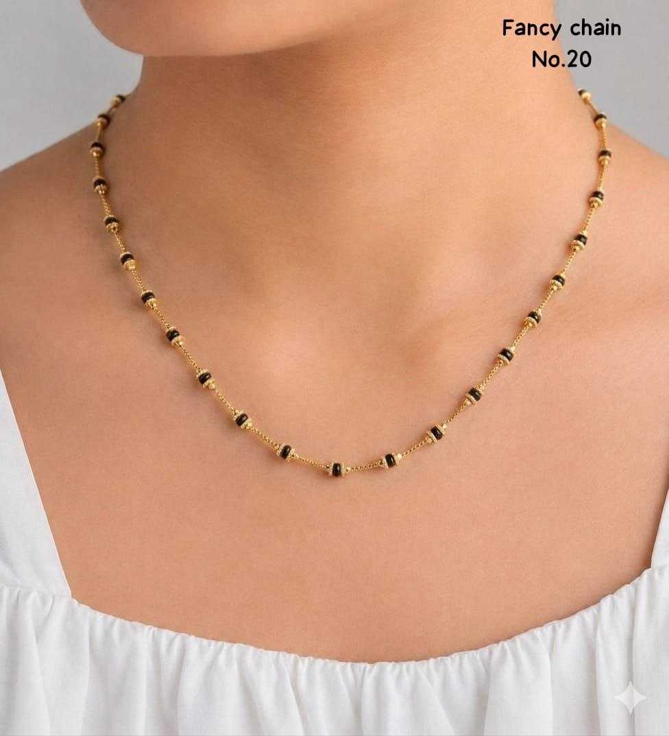 Minimalist Black Bead Mangalsutra Chain