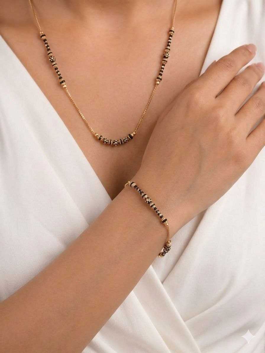 Minimalist Mangalsutra & Bracelet Combo