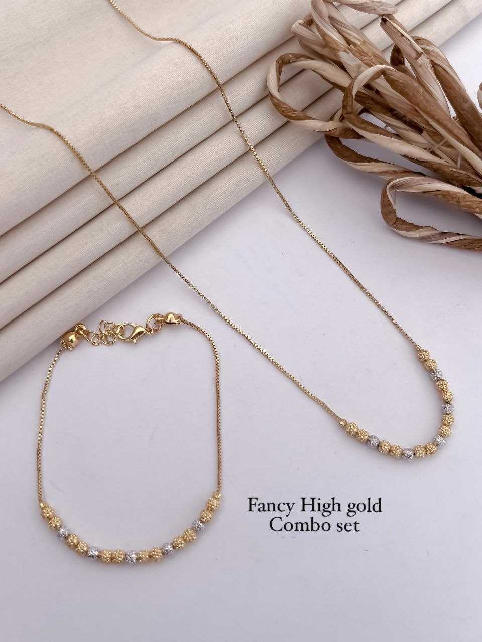 Minimalist Neckpiece & Wristlet Combo Set