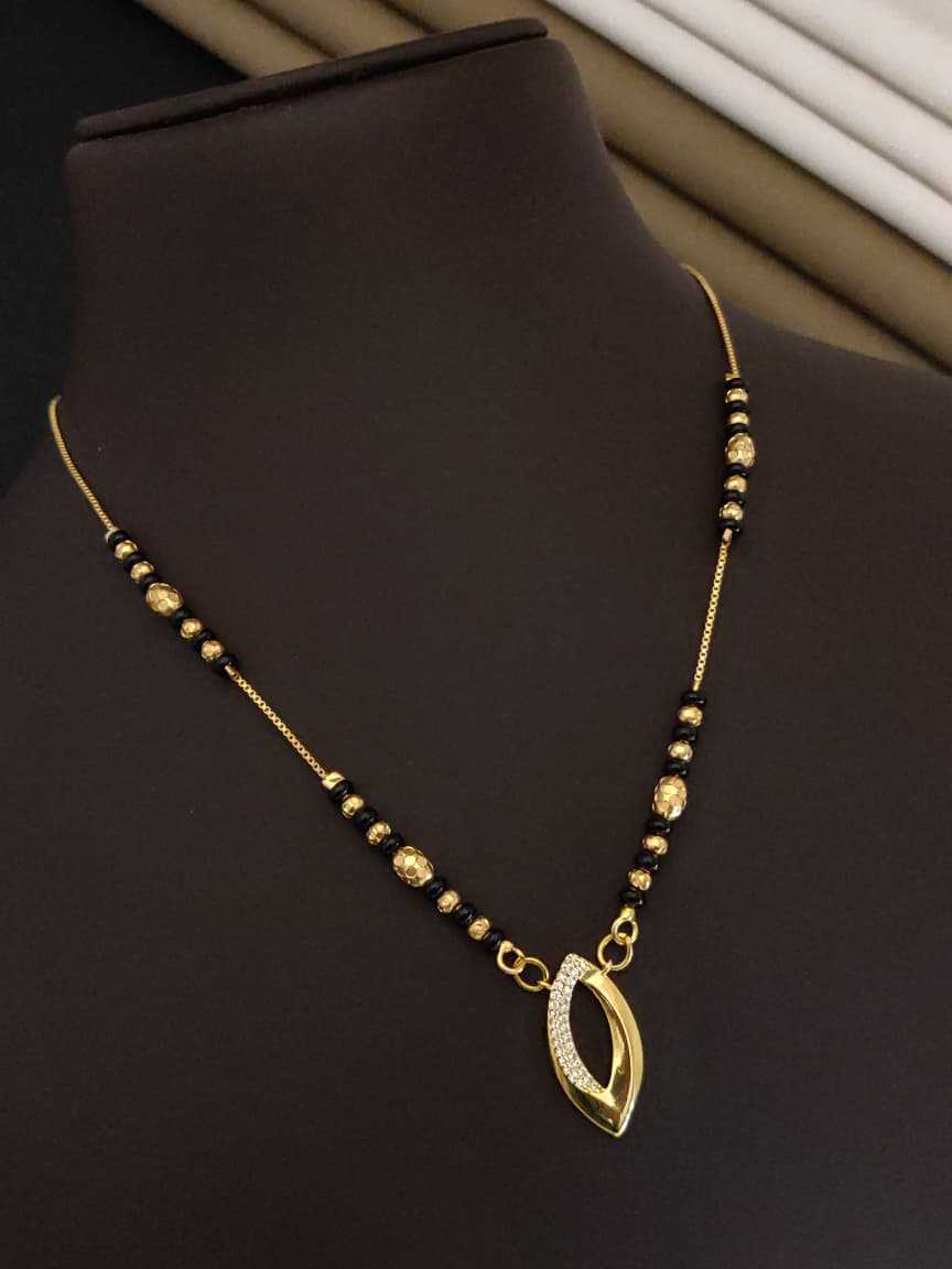 Minimalist Teardrop Mangalsutra on Fine Chain