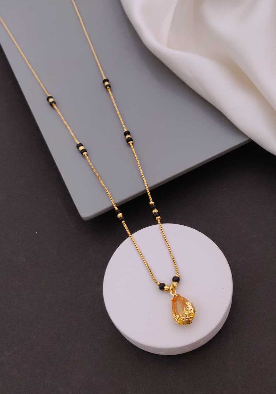 Mint Jade Single Pendant Mangalsutra